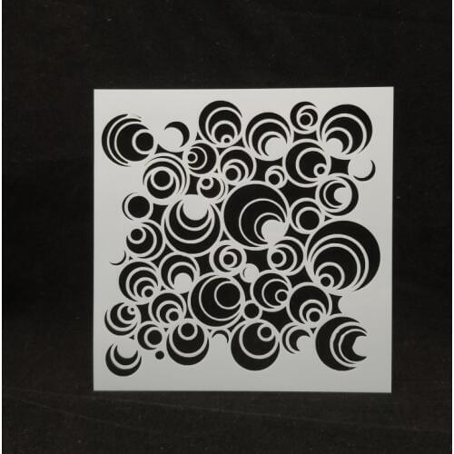 13*13 New circle Plastic Layering Stencils for DIY Scrapbooking/photo album Decorative Embossing DIY Paper Cards Crafts