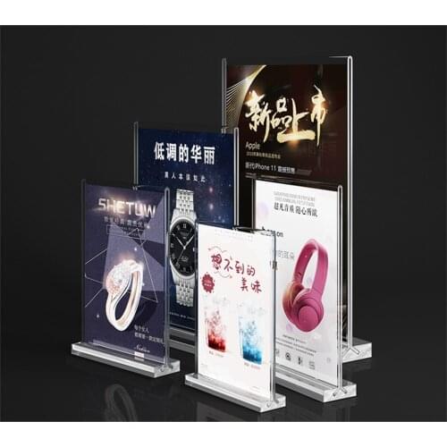 A5 Clear Acrylic Menu Price Card Sign Holder Catering Store Conferences Events Business Double-Sided Announcements And AD Frame