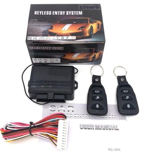 EFHIPS Car central locking auto Keyless Entry System Button Start Stop Keychain Central Kit Universal Car alarm12V