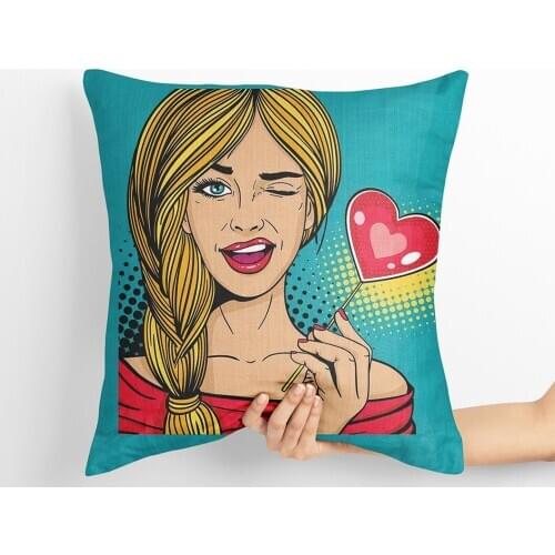 Lily Love Handmade Linen Fabric Cushion Cover Pillowcase 2 PCS Set