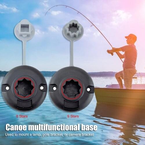 Inflatable Boat Kayak Rod Holder Mount Base with Screws Boat Canoe Slide Rail Kayak Fishing Rod Mount Base Accessories