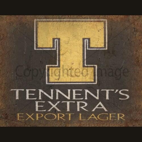 Tennents Extra Beer VINTAGE METAL TIN SIGN POSTER WALL PLAQUE