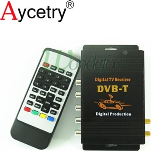 DVB-T Car Digital TV HD MPEG-4 Tuner Receiver Two Antenna 140-200km/h Two Chip Tuner DVB T BOX