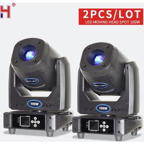 Moving Head Light 100W DMX DJ Spot Stage Light Lyre Gobos Mobile Heads Sound Activated Disco Equipment For Night Club