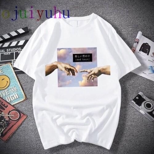 Aesthetic t shirt vaporwave Michelangelo women fashion new harajuku tshirt Casual korean style Graphic hip hop t-shirt female