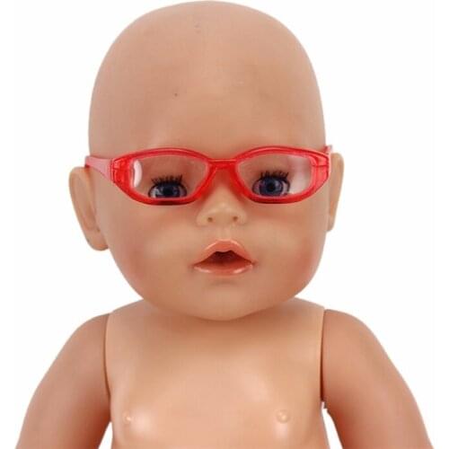 Hot Sell red doll sunglass fit for18Inch American Doll&43cm Baby Doll
