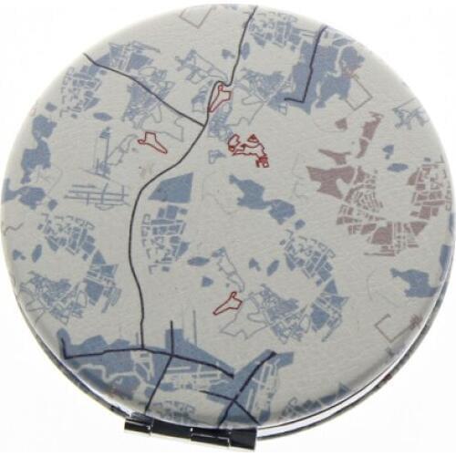 7cm Round Double Sided Stainless Steel Espelho De Mao Espejo De Mano Portable Folding White Hand Mirror