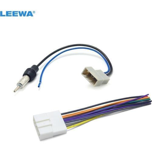 LEEWA Car CD Audio Stereo Wiring Harness Antenna Adapter For Nissan/Subaru/Infiniti Install Aftermarket CD/DVD Stereo #CA1647