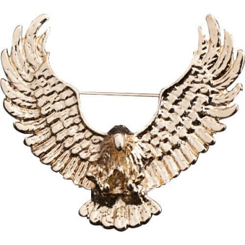 High-end Retro Metal Eagle Brooch Animal Gold Lapel Pin Fashion Suit Shirt Corsage Collar Badge Brooches Jewelry Men Accessories
