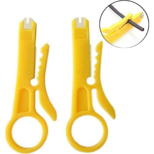 Mini Wire Stripper Crimper Pliers Crimping Tool Cable Stripping Wire Cutter Punch Down Cutter for RJ45 Cat5 Network Wire Cable