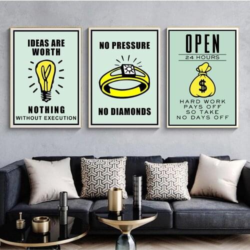 Motivational Success Work Home Office Wall Art Canvas Painting Poster Prints Modern Painting Gift Wall Pictures For Living Room
