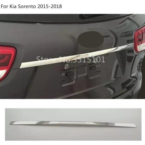 Car Cover Stainless Steel Back Rear Door Bottom Tailgate Frame Plate Trim Molding 1pcs For Kia Sorento 2015 2016 2017
