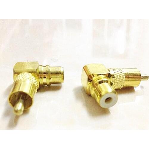 New Hot RCA Adaptor Male to Female Connector Joint 90 Degrees Right Angle