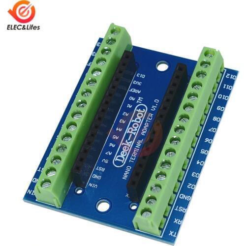 NANO V3.0 3.0 Adapter Expansion Board Controller Terminal ATMEGA328P NANO IO Shield Extension Plate Board For Arduino AVR