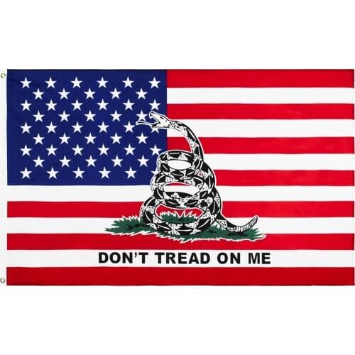 90*150cm liberty or death black dont tread on me Tea Party Rattle Snake American gadsden flag