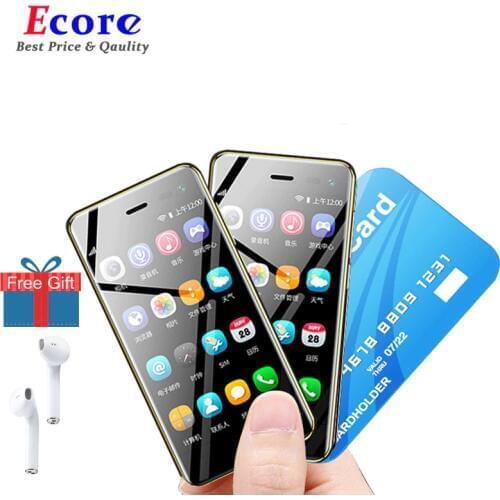 Ulcool U2 Portable Cell Phone Android 8.1 4G Lte 3.15" MTK6739 Dual SIM Quad Core Telefon Leather Luxury Super Mini Smartphone