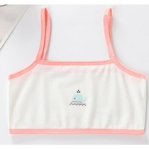 Developmental childrens underwear, female students, cute cartoon cotton childrens bra girls 7-11-16 years old training bra