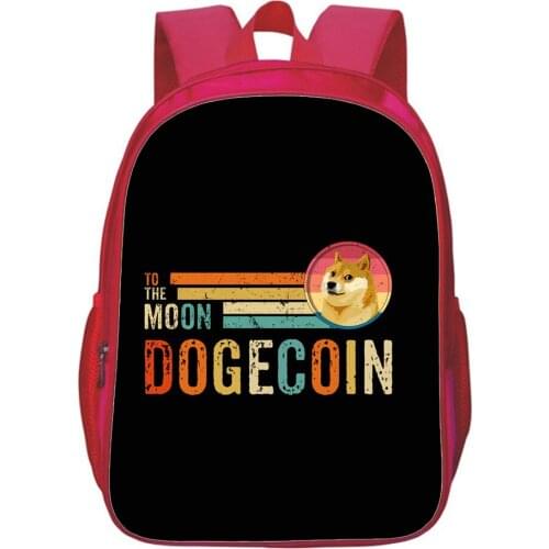 Dogecoin Backpack Boy Girl Knapsack Unisex Rucksack School Bag Children Bags Cartoon Student Satchel Casual Mochila