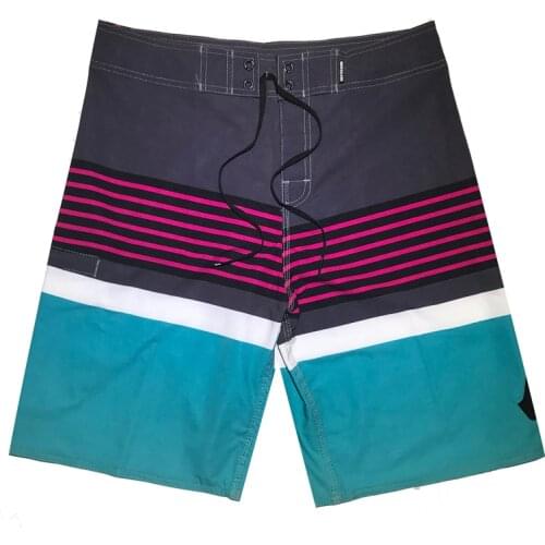 New summer mens shorts 5 cropped mens fast dry surf beach pants casual loose big pants printed large size