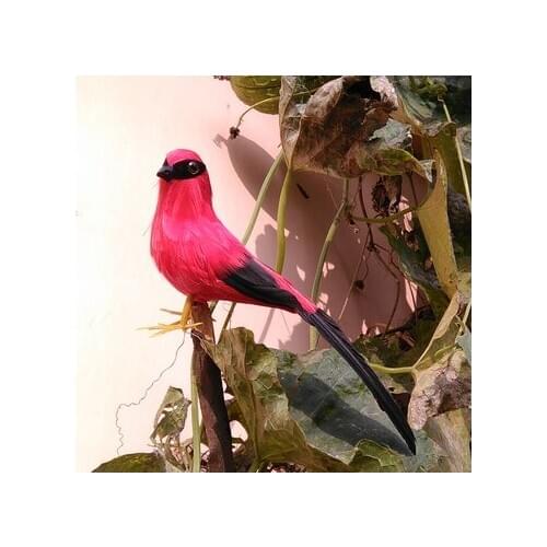 Cute simulation red Magpie model toy plastic & furs red bird gift about 22cm 1051