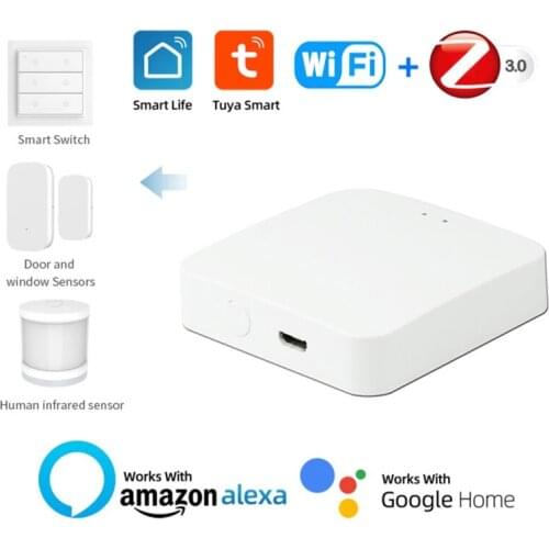 Tuya ZigBee Smart Gateway Hub Smart Home Bridge Smart Life APP Wireless Remote Controller Works With Alexa Google Home
