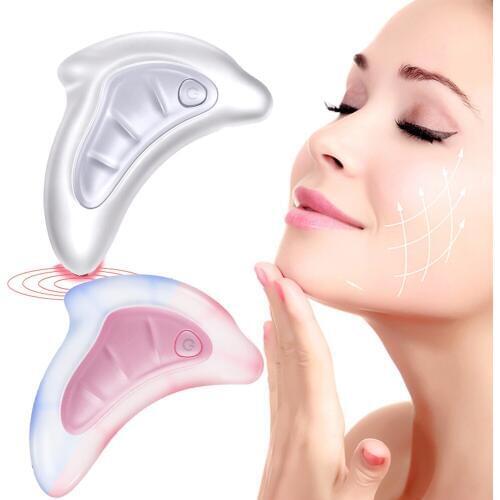 Face Lifting Device Skin Tightening Rejuvenation Spa USB Charging Facial Wrinkle Remover Device Dolphin Shaped Guasha Machine
