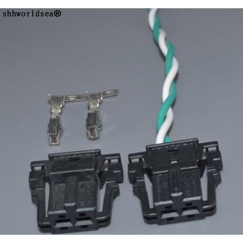 Worldgolden 2 Pin 2 Way Audio Speaker 2P Plug Connector With Wire Cable Pigtail For VW Audi 4E0 971 942 1418796-3 B