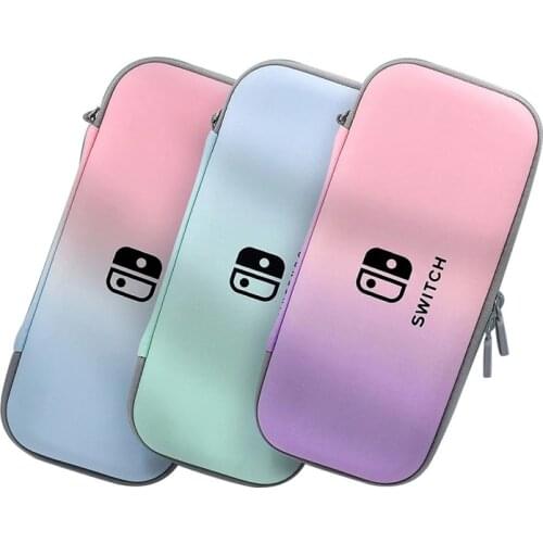 Gradient Macaron Color Storage Bag For Nintendo Switch Protective Case Cover NS Game Console Handbag Box Shell Accessories