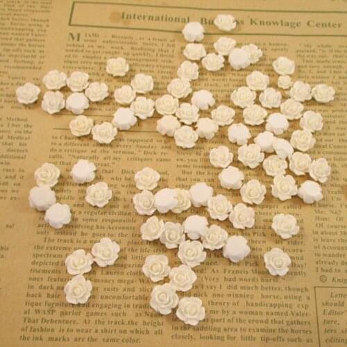 10mm ivory Designs Resin Flower Cabochons Jewelry DIY Accessorie 200PCS/LOT 004004011