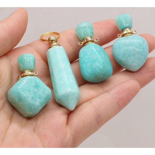 2021 New Natural Stones Semi-precious stone Tianhe Stone Perfume Bottle Fashion Pendant DIY Necklace Accessories Different Sizes