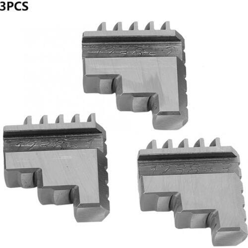 3Pcs/pair 3-Jaw Chuck Clamp Accessories K11-80 Inside Jaw Chuck Self-Centering Metal Lathe Chuck Jaws Metal Processing Tool
