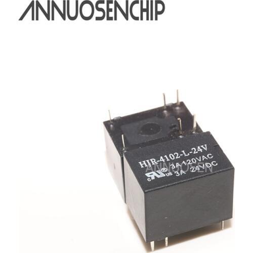 5PCS 6Pins HJR-4102-L-12V HJR-4102-L-24V 3A 125VAC Relay