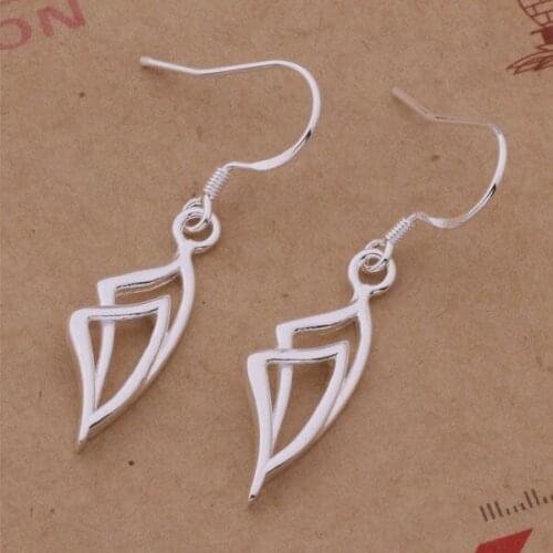 AE421 Trendy wholesale earrings , fashion jewelry , double triangles /bqwakida brjakiqa