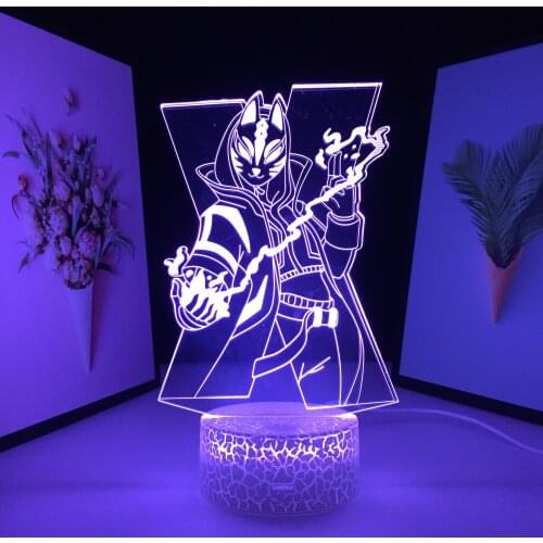 Acrylic 3D LED Night Lights Battle Royale Figure for Kids Bedroom Decoration Lamp Manga Room Table Lamp Birthday Gift Light