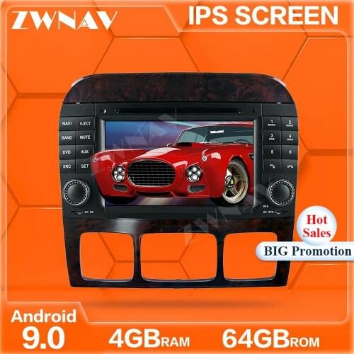 Touch screen Android 9.0 Car Multimedia Player For Benz S W220 1998 1999 2000-2004 2005 GPS Navi Audio Radio stereo BT head unit