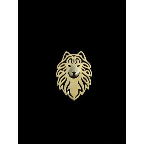 Trendy cute Samoyed brooches and pins plated silver men brooches fashion jewelry hand of king
