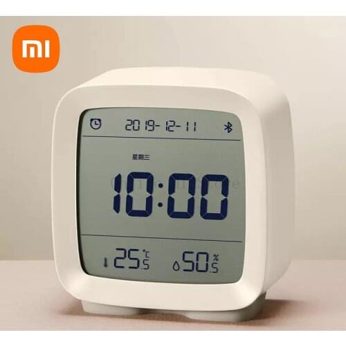 Original XIAOMI Bluetooth Alarm Clock smart Control Temperature Humidity Display LCD Screen Adjustable Night Light Smart Clock