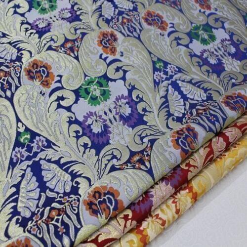 CF224 1Yard Florals Chinese Style Silk Jacquard Satin Dress Fabric For Women Qipao DIY Fabric Chinese Style Gift For Women