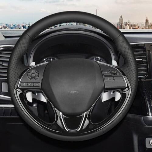 Car steering wheel Breathable Leather for Mitsubishi Outlander 2016 2017 2018 2019 ASX Eclipse Cross Custom made Steering cover