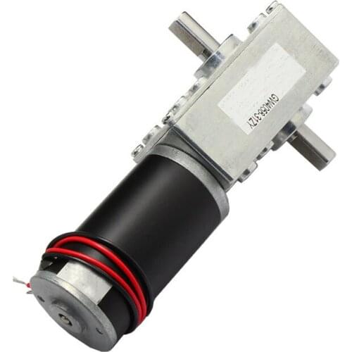 DC Motor 12V/24V 110rpm/220rpm Reduction Motor Worm Gear Box Motor GW4058-31ZY Two-axis Shaft Curtain Motor Worm Gear Motor