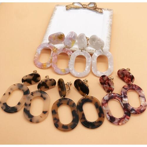 Geometric Popular Statement Clip Earring For No Ear Holes