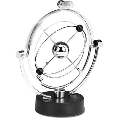 Hot Perpetual Motion Desk Sculpture Toy - Kinetic Art Galaxy Planet Balance Mobile - netic Executive Office Home Decor Tablet