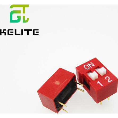 IMC Hot 10 Pcs 2 Row 4P Positions 2.54mm Pitch DIP Switch Red