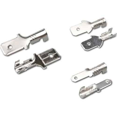 100pcs 2.8mm 4.8mm 6.3mm male Uninsulated Spade Crimp Connector Terminal Block