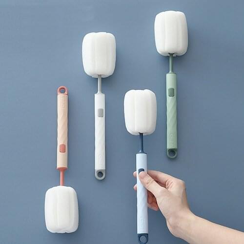 Creative Removable Cup Brush Sponge Brush Bottles Scrub The Glass Cleam Baby Milk Bottle Brush limpiar biberones manual