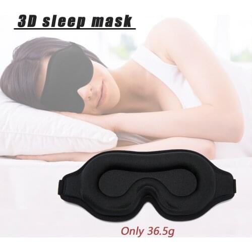 Eye Mask for Sleeping 3D Contoured Cup Blindfold Concave Molded Night Sleep Mask Block Out Light Soft Portable Eye Relax Massage