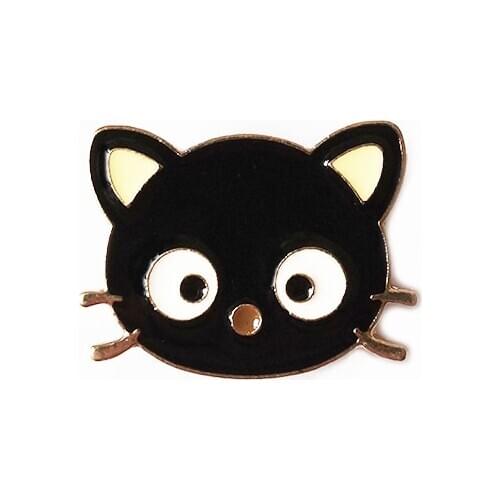 Cute Animal Brooch Pin Black Cat Badge Kitten Brooches For Women Lapel pin For Backpacks Jeans shirt Bag Jewelry Gift