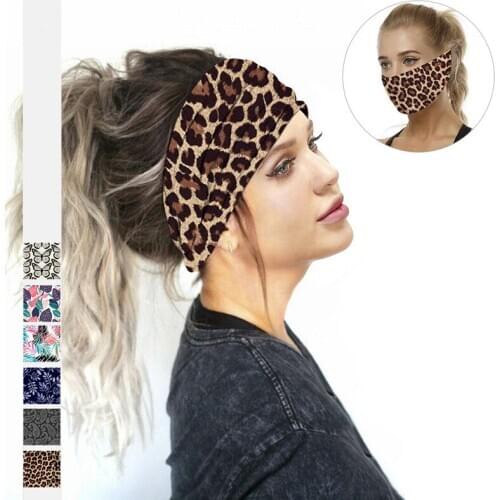 Fashion Printed Yoga Elastic Hair Band Sport Headband Gym Anti-Slip Slim Hair Band For Fitness Antiperspirant Headband Turban