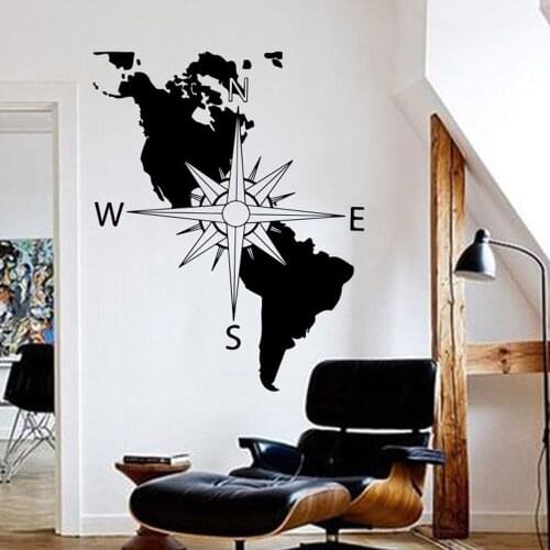 Cartoon The map of America Wall Sticker Wall Decal Sticker Home Decor For Kids Rooms Decoration Waterproof Wall Art Decal