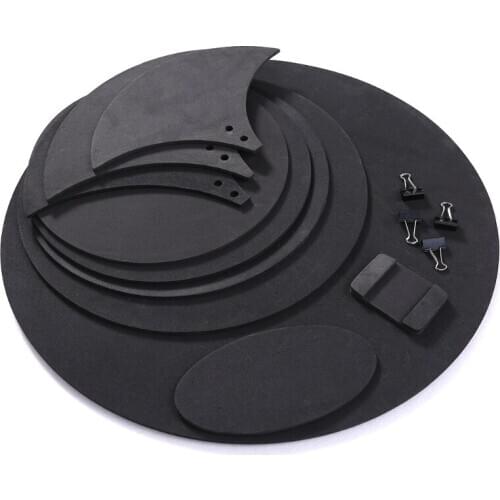 10pcs Bass Snare Drum Sound Off Mute Silencer Drumming Rubber Practice Pad Set Professional
